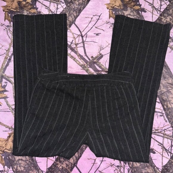 y2k office siren pin stripe flare bootcut dress pants - Picture 4 of 8